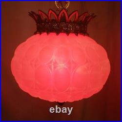 Vtg Hollywood Regency MCM Swag Lamp Light Fixture 1973 Lightcraft California