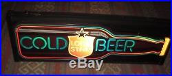 Vtg LONE STAR Cold Beer Hanging Billiards Lamp / Bar Sign / Light pearl shiner