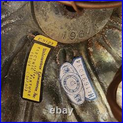 Vtg MCM 16 Pineapple Glass Double Hanging Swag Pendant Untested Parts Only