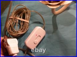 Vtg MCM Italian Style Floral 6 Arm Candle Light Chandelier Swag Hanging Lamp