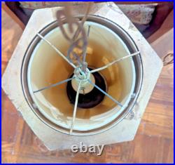 Vtg MCM Swag Hanging Chain Lamp Lion Head Hollywood Regency 21x9 14lbs Works