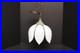 Vtg MCM White Slag Glass Hanging TULIP Ceiling Pendant Swag Lamp Pendant Fixture