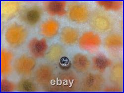 Vtg. MCM large chunky rock candy lucite pieces on ball swag lamp