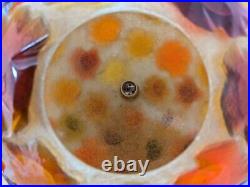 Vtg. MCM large chunky rock candy lucite pieces on ball swag lamp