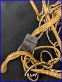 Vtg. MCM large chunky rock candy lucite pieces on ball swag lamp