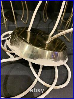 Vtg MOE Teardrop White Glass Pendant Light Lighting Lamps Mid Century Modern MCM