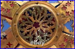 Vtg Medieval Spanish Tudor Hanging Swag Light/Lamp Gothic Crown SHADE only