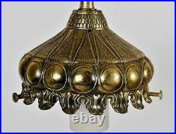 Vtg Mid Century / Hollywood Regency 3-Tier Glass Hanging Swag Lamp Light fixture