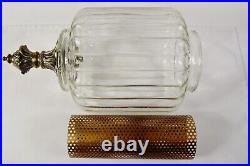 Vtg Mid Century / Hollywood Regency 3-Tier Glass Hanging Swag Lamp Light fixture