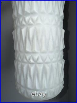 Vtg Mid-Century Swag Milk Glass Pendant Hanging lamp Gothic Hotel Fashion MCM