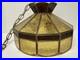 Vtg Mid Century Tiffany Style Swag Chain Hanging Light Fixture