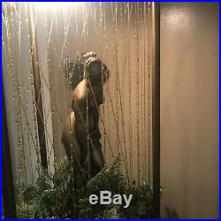 Vtg Oil Rain Hanging Lamp Bronze Nude Greek Goddess Pillar WORKS