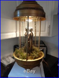 Vtg Retro Oil Drip Motion Hanging Lamp- 3 Graces- Goddesses