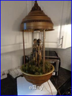 Vtg Retro Oil Drip Motion Hanging Lamp- 3 Graces- Goddesses
