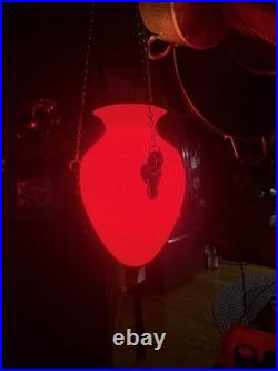 Vtg Swag Exceptional Art glass MCM Light Chain Tassel Pull Not another like it