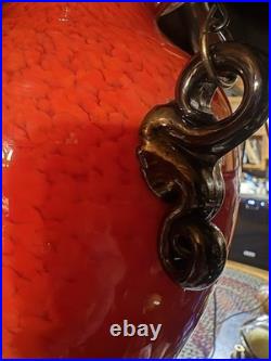 Vtg Swag Exceptional Art glass MCM Light Chain Tassel Pull Not another like it