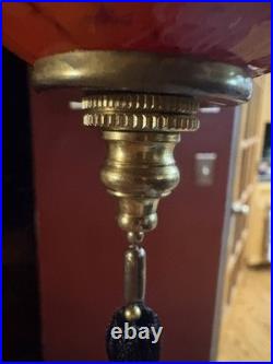 Vtg Swag Exceptional Art glass MCM Light Chain Tassel Pull Not another like it