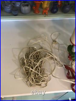 Vtg Toleware Hanging Lamp Chandelier Strawberries Italy