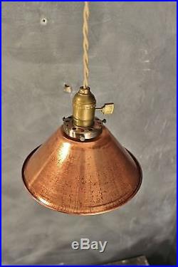 Weathered Copper Pendant Lamp Vintage Industrial Hanging Light
