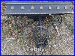 Wrought Iron Hanging Chandelier Vintage 12 Light With Mounting Hardware